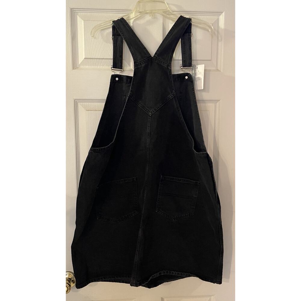 NWT ASOS Curve Denim Black Overalls Jumper Skirt Dress UK22 US18 - Picture 7 of 9